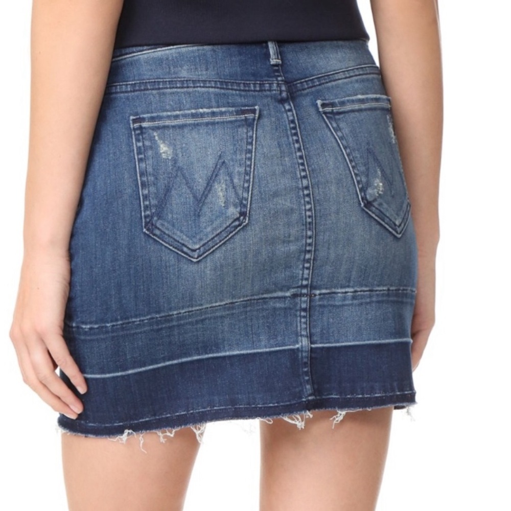 MOTHER The Undone Hem Mini Skirt in Dark Graffiti size 24. Like new.